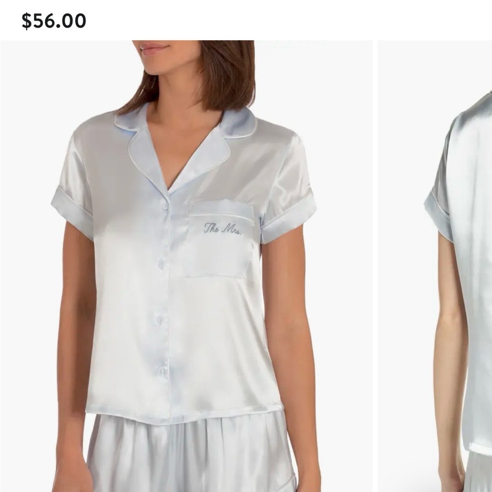 Mrs Satin Pajama Short Set